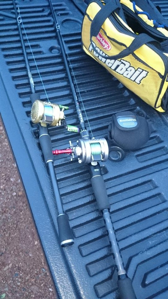 Rod: Jackalls Nero Nc74Xh 14-22LB.
Reel: Shimano Conquest dc 101
Lure: Lucky bfreeze pointer 78s

