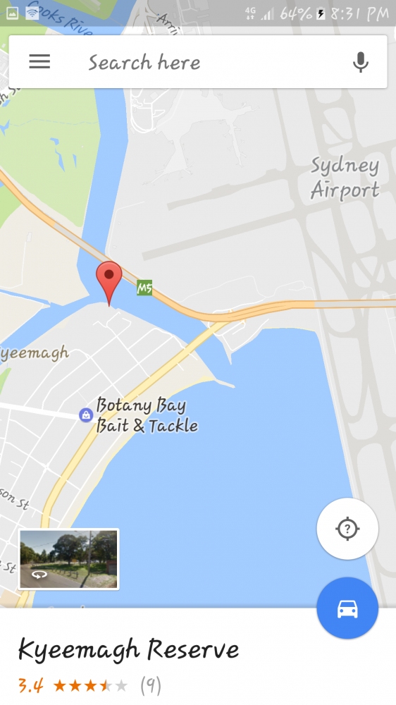สถานที่ที่จะไปวันนี้คือ Kyeemagh Boat Ramp ซึ่งใกล้ๆกับ Dolls Point ที่ลงในหนังสือพิมพ์ว่าะอมี Bream