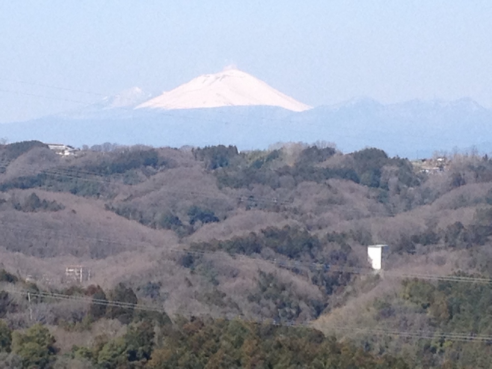 รูปนี้ถ่ายจากด้านในขององค์พระแม่กวนอิม ที่เห็นภูเขาสีขาวคือ  ภูเขาฟูจิ