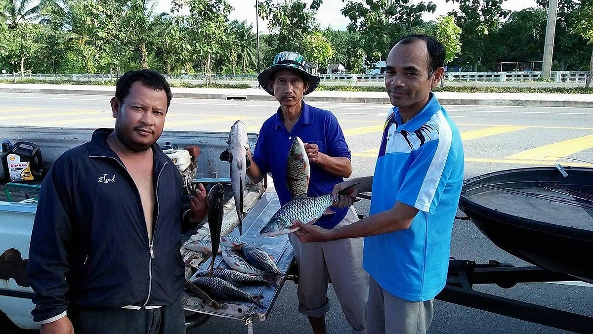 ขากลับหลงทางเสียเวลาไปชั่วโมงกว่า ปลารวมกับเพื่อนๆครับ