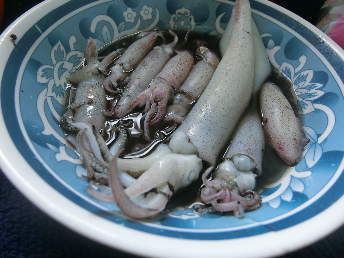 ได้กินหมึกน้ำดำด้วย อร่อยสุดๆไปเลยค่ะ  :umh: