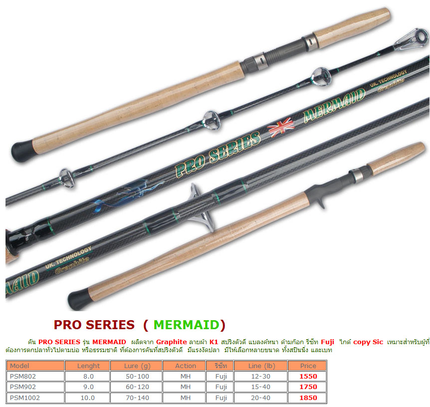 ท่อนปลาย10ฟุตคันสปินmermaid pro series หาซื้อได้ที่ไหนครับ