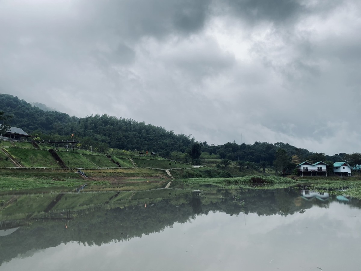 เมื่อจุดที่เราจอดเรือ ปลาเริ่มเงีย