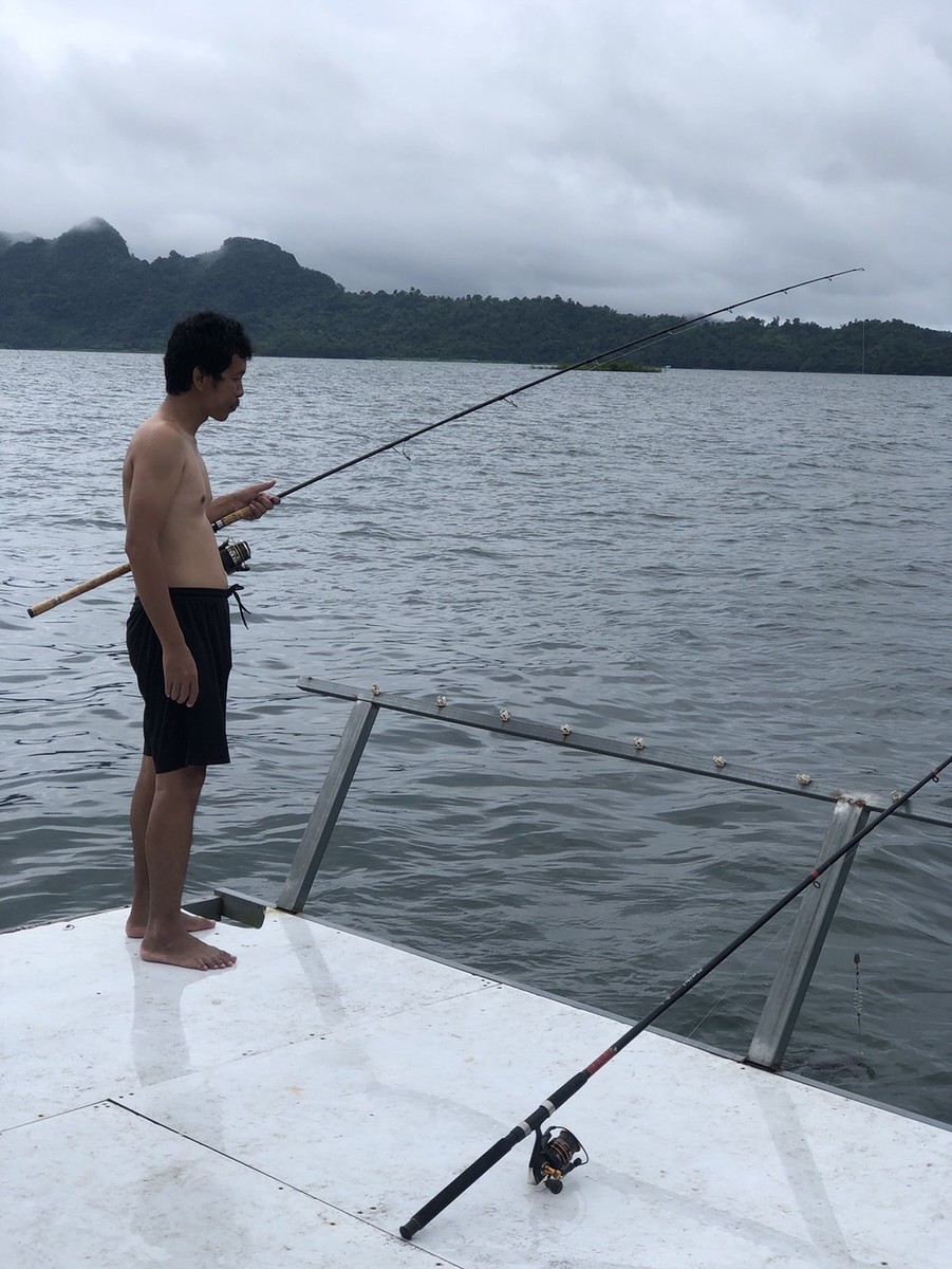 ตัวที่2 ครับ ปลาวันกินย้อนวิ่งมาใต้แพ