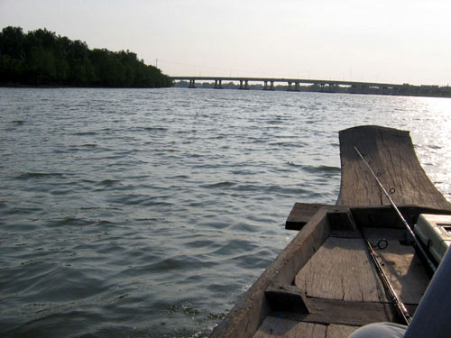 เห็นไกลๆนั่น สะพานมอเตอร์เวย์ครับ ปกติถ้าเป็นวันเสาร์-อาทิตย์
จะมีนักตกปลามาตกอยู่ที่บริเวณตอม่อของ