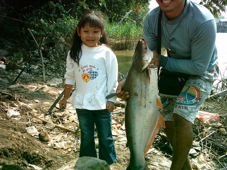 พายเรือไปตกปลาสวาย  ป่าสัก