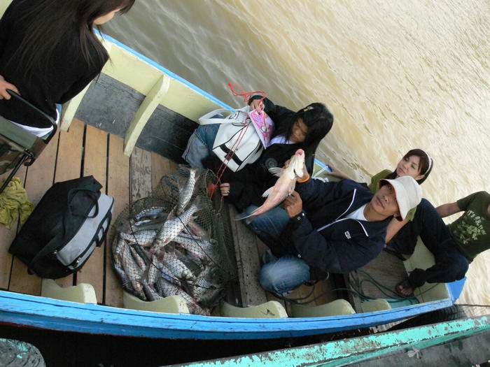 เรือนแพ fishing ใน วันเพ็ญเดือนสิบสอง