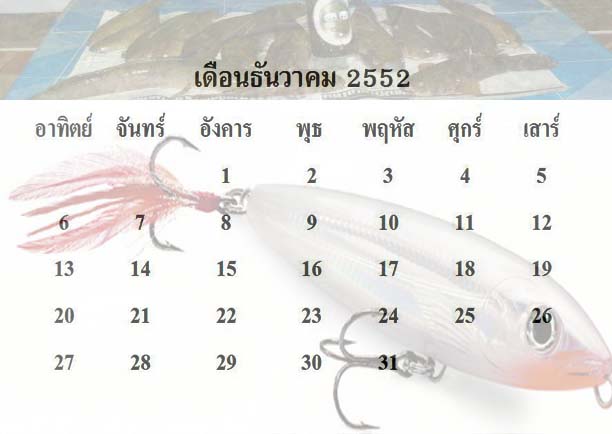 เอาปฏิทินเหยื่อปลอมปี 2552  มาฝากคับ