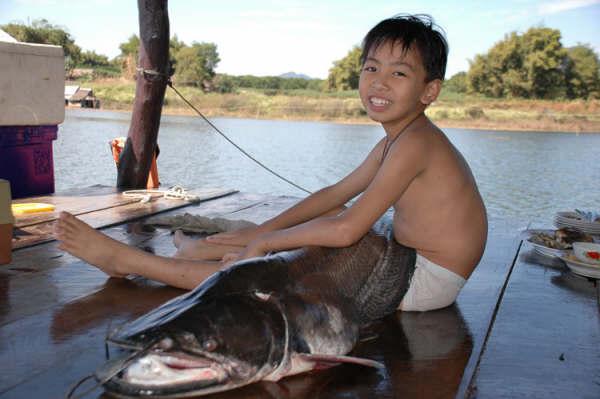 พ่อพาลูกหมุนไปตกปลาเค้าทีแพจิ้มลิเจีย