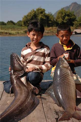 พ่อพาลูกหมุนไปตกปลาเค้าทีแพจิ้มลิเจีย