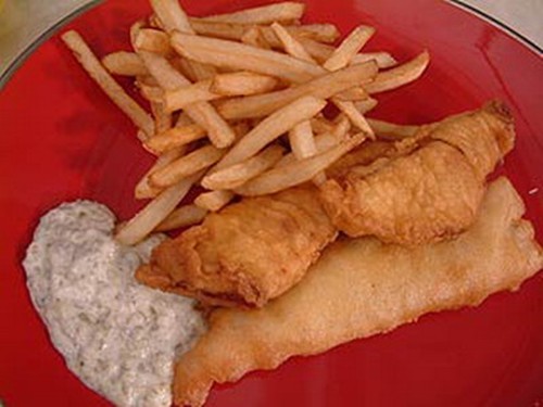  fish&chip  ปลาทอด มันทอด เเบบอังกฤษ