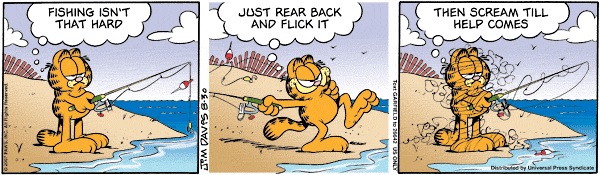 Garfield ตกปลา