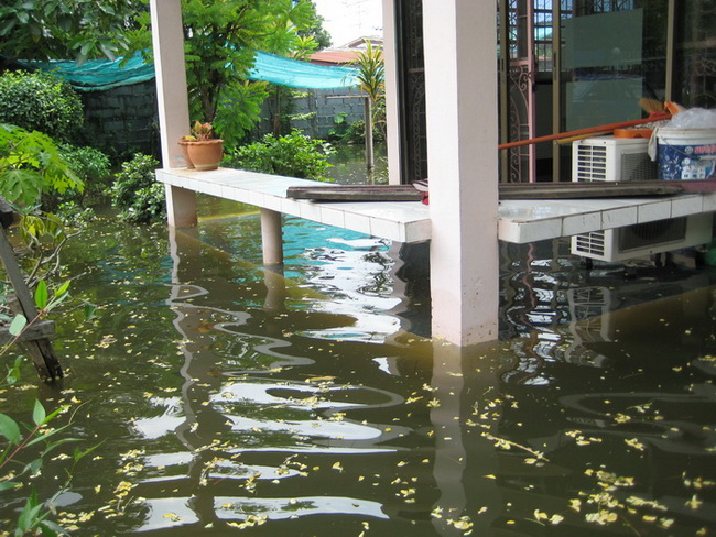น้ำท่วม ที่บางกรวย 
