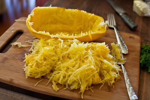 ฟักสปาเกตตี้คาโบนาร่า Cabonara Spaghetti Squash 