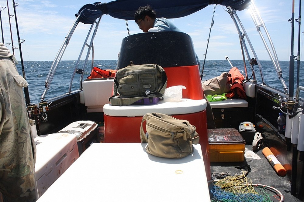 นั้งเรือบื๋อไปตกมาเร็วดีคับ คลื่นให้ไปหน่อยแต่คนขับฝีมือ ลุย ลุย 