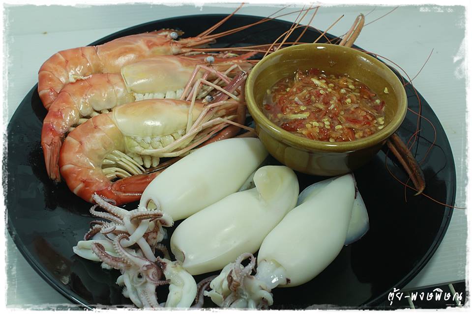 นึ่งกุ้งนึ่งหมึก  อร่อยอีกแบบครับ