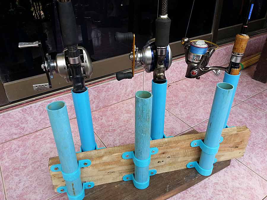 DIY ที่วางคันเบ็ด แบบบ้านๆ
