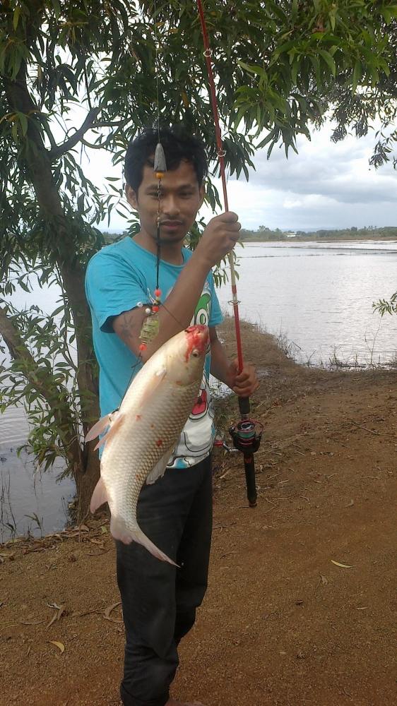 ตกปลา บ่อธรรมชาติ  บ้านดงกระทงยาม  โชติเบ็ดเทพเทวะ
