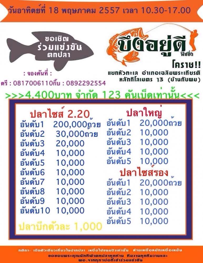 อาทิตย์นี้แล้วครับสองแสนหางหมื่นบ่อบึงอยู่ดี โคราชครับ