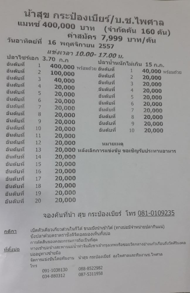 ป๋าสุขช ไพศาล แม็ทช์ 400,000.///ขอเลื่อนไปก่อน.แล้วจะแจ้งไห้ทราบอีกครั้งนะครับ /