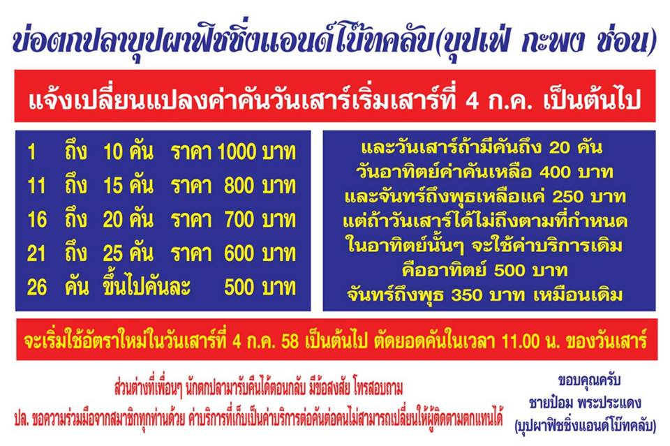 บ่อบุปผา ลงปลา 110 โล  91 ตัว