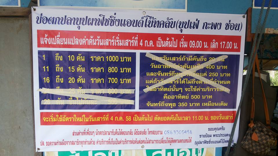 วังบุปผาลงปลา 162 โล 168 ตัว