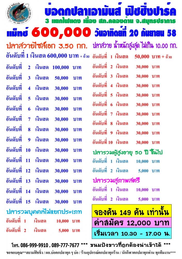 เอามันส์ แมท 600,000 อาทิตที่ 20 กันยา 58 จองยังใกล้เต็มแล้ว เหลือแค่ 5 คันเอง