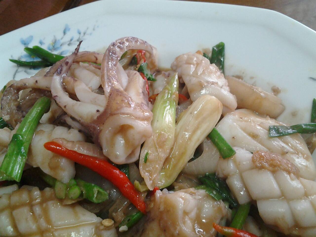หมึกหอมผัดไข่เค็ม