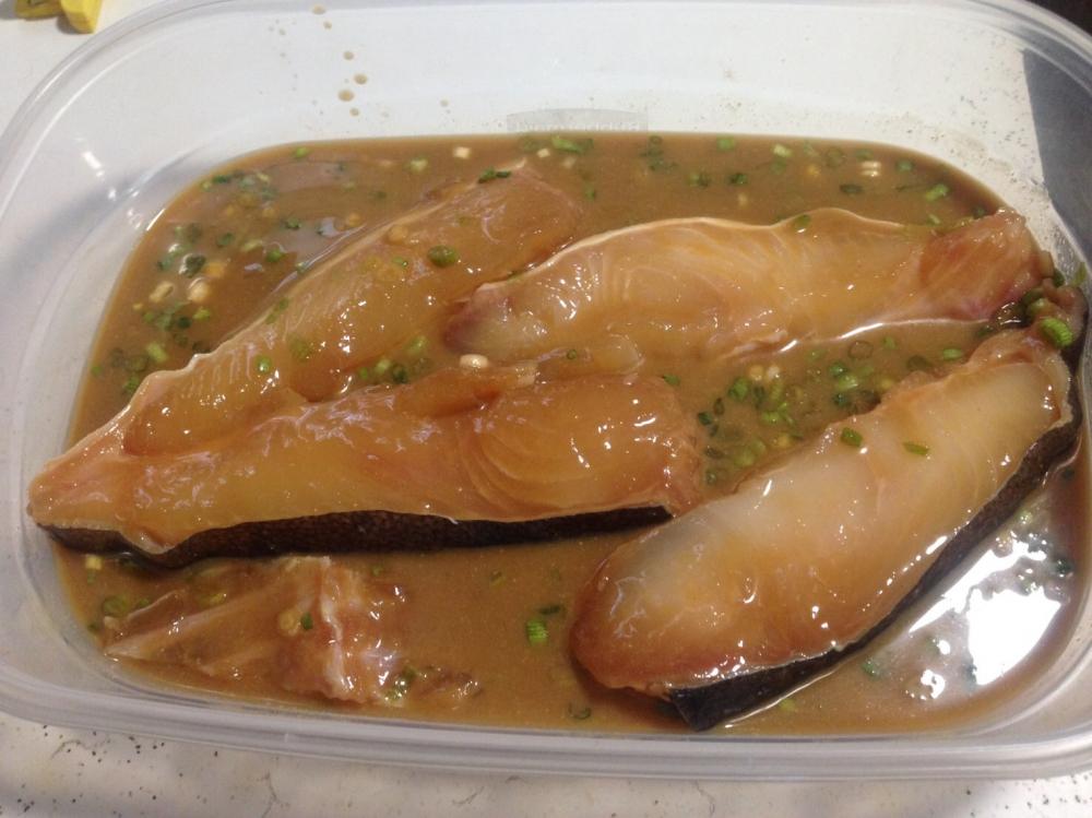 ปลา Halibut Miso กับข้าว Rice Berry