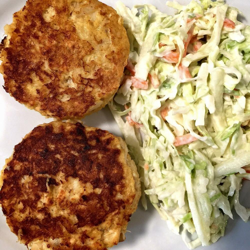 Crab Cake + Coleslaw