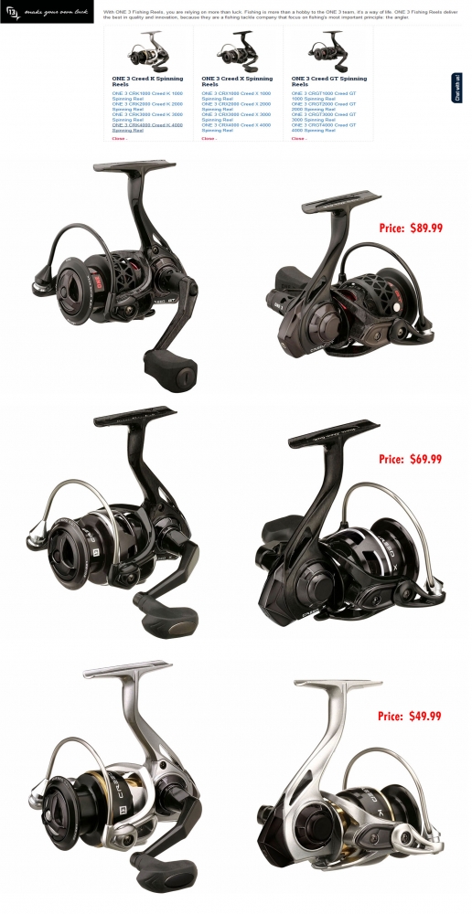 ONE 3 Fishing Reels, By 13fishing