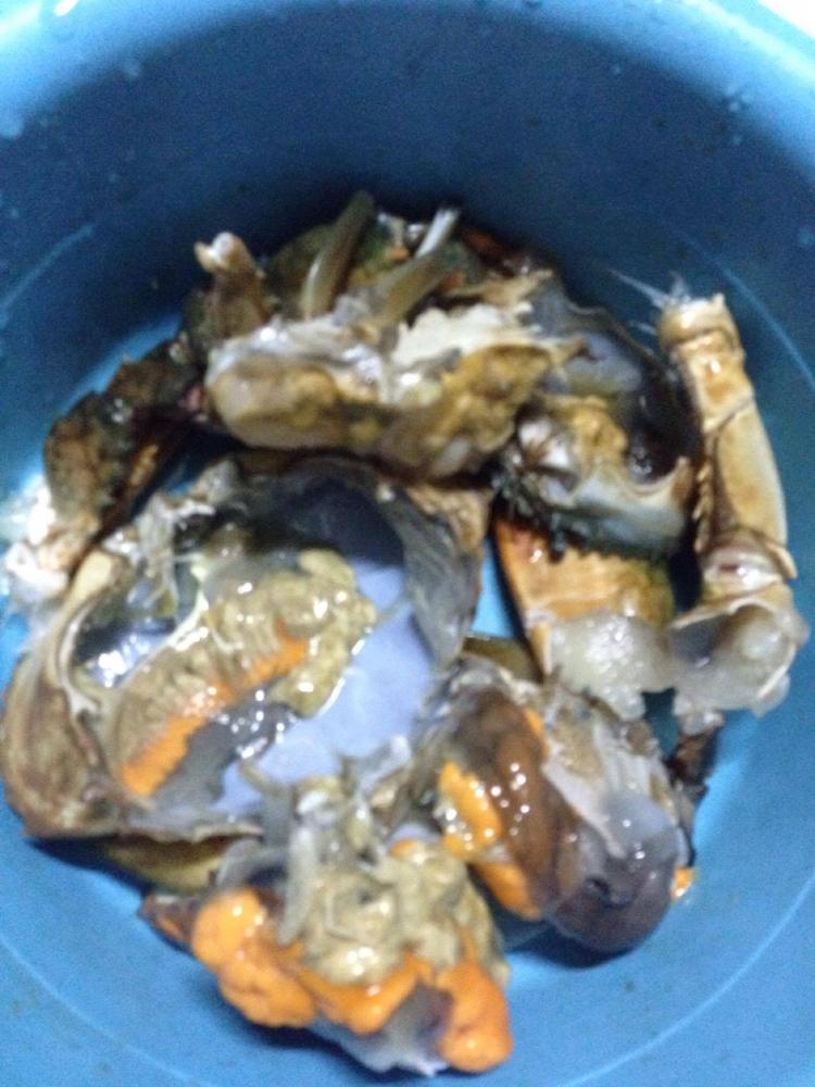 ต้มยำกุ้ง + ปูดำผัดผงกะหรี่