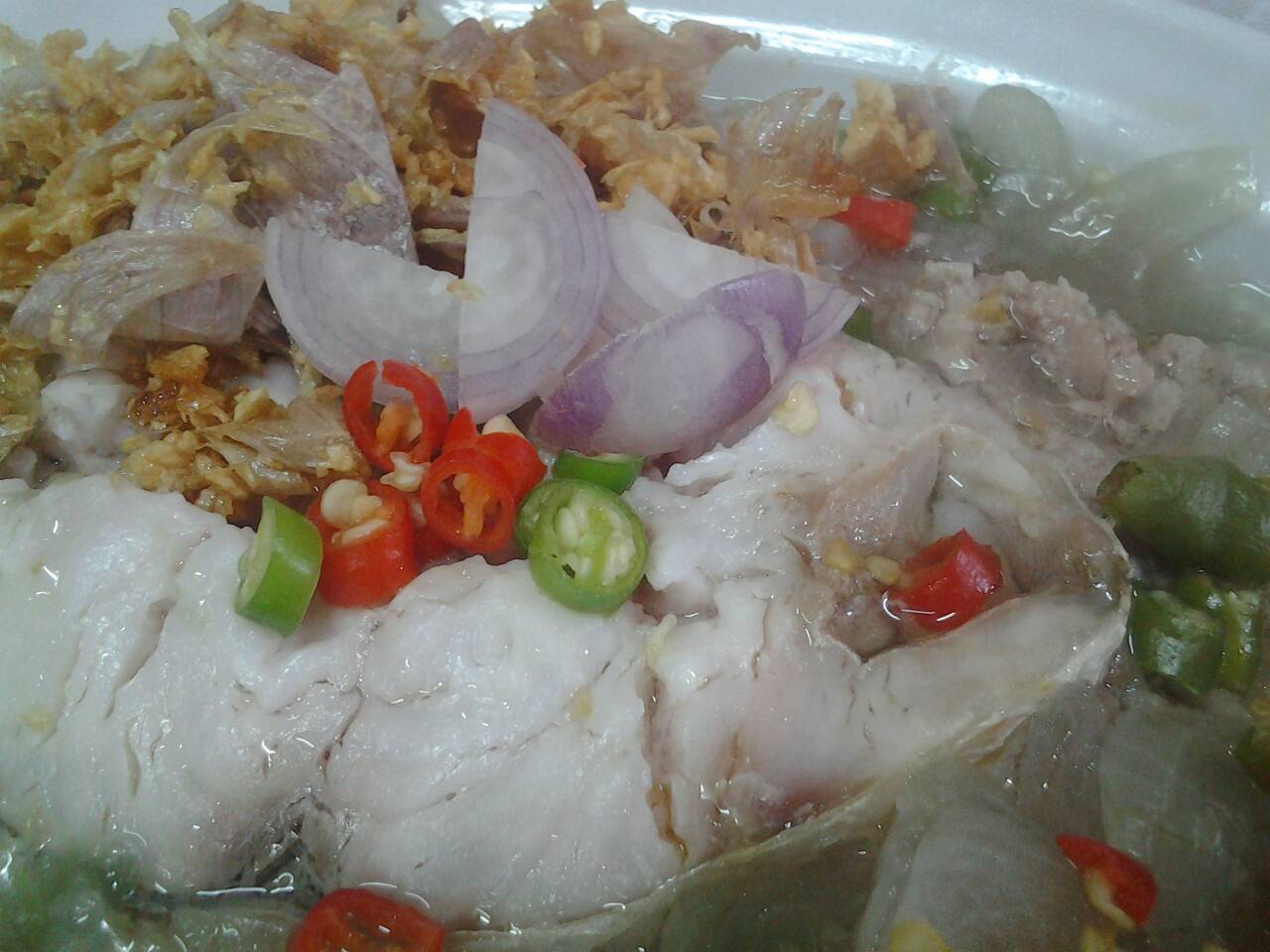 ปลาเค็มนึ่งหมูสับ