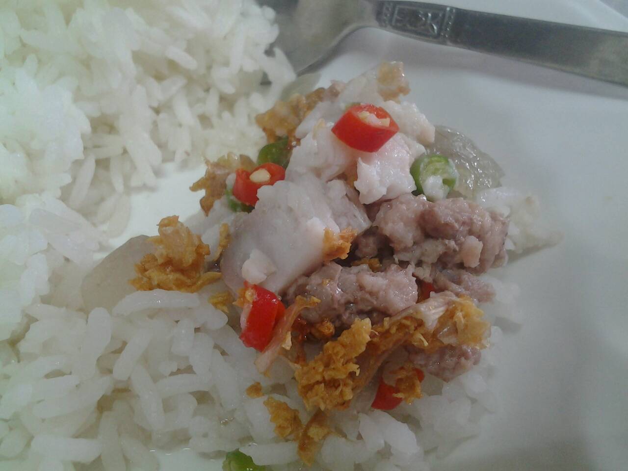 ปลาเค็มนึ่งหมูสับ