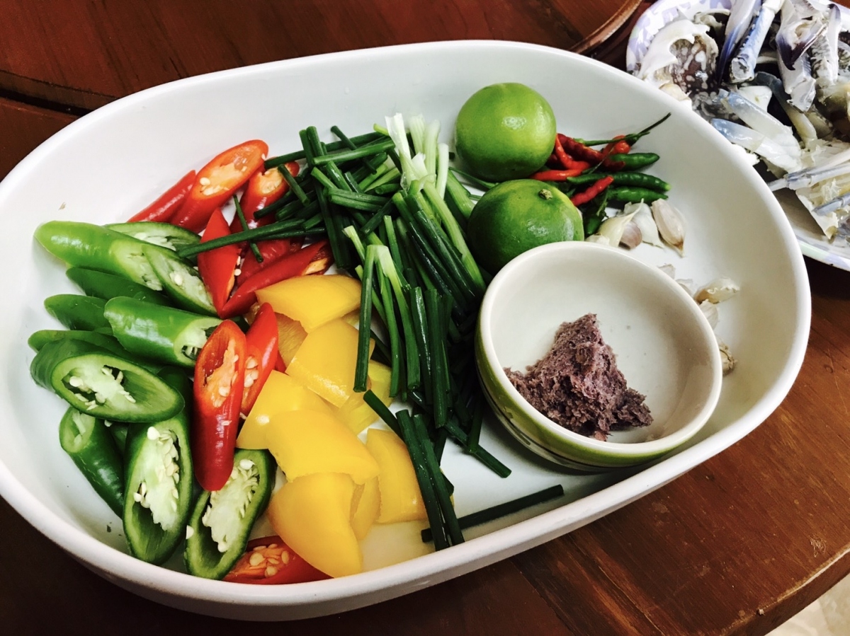 ปูม้าผัดมะนาว
