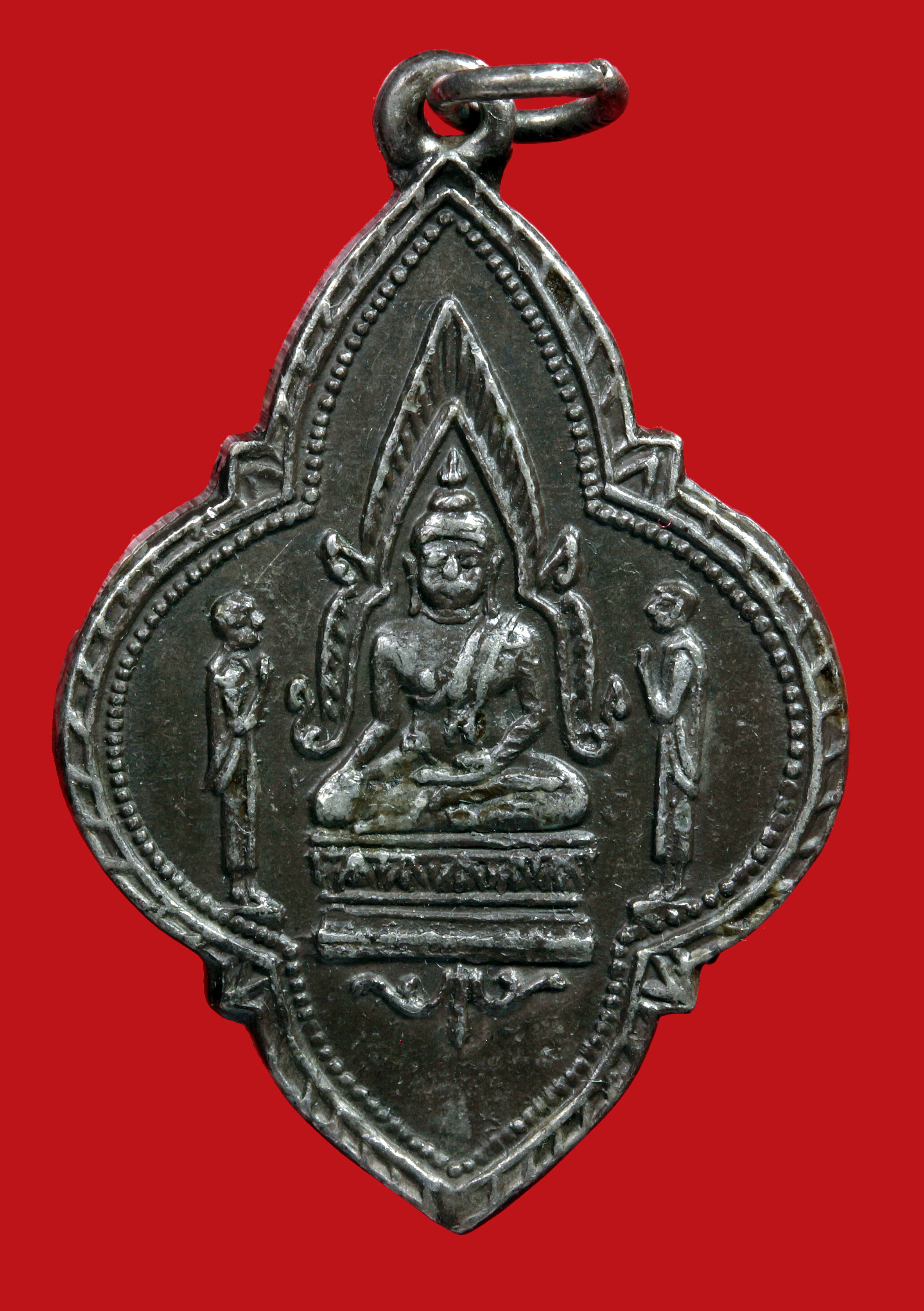 เหรียญพระพุทธชินราช วัดแหลมฟ้าผ่า สมุทรปราการ หลังอาจารย์เอี่ยม เนื้อเงิน ปี2494