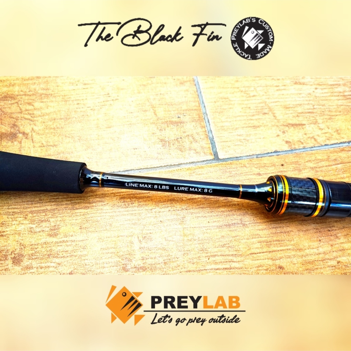 T"he Black Fin" จาก PREYLAB คันสี่ท่อน Light game พกพาสะดวกราคาสบายกระเป๋า 