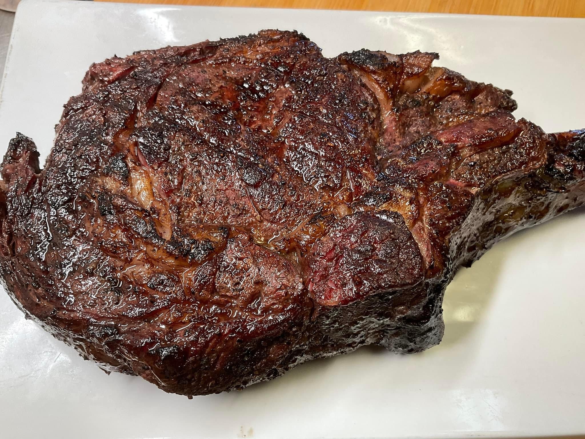 SMOKED TOMAHAWK STEAK