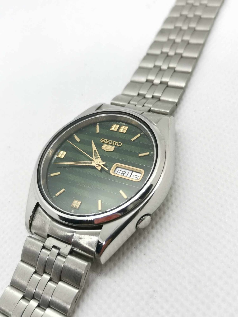 นาฬิกา Seiko 5​ Automatic หน้าปัดเขียวม้าลาย ของแท้100% สีหายาก