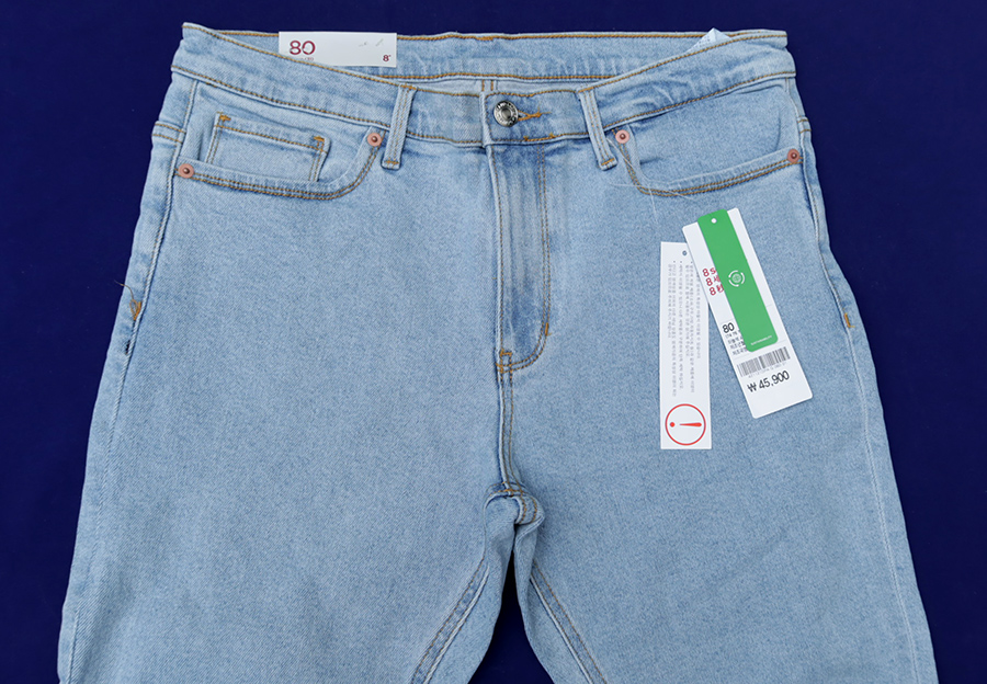 8 seconds Jeans Slim/w.38 กางเกงยีนส์ขายาวผ้ายืดทรงสวยใหม่ ราคารวมส่ง kerry