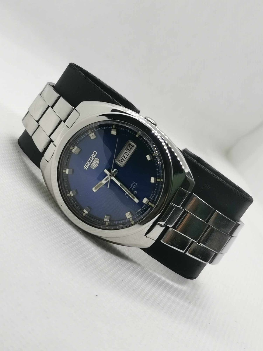 นาฬิกา Seiko 5​ Automatic หน้าปัดสีน้ำเงิน หน้า​จัมโบ้ ของแท้100%