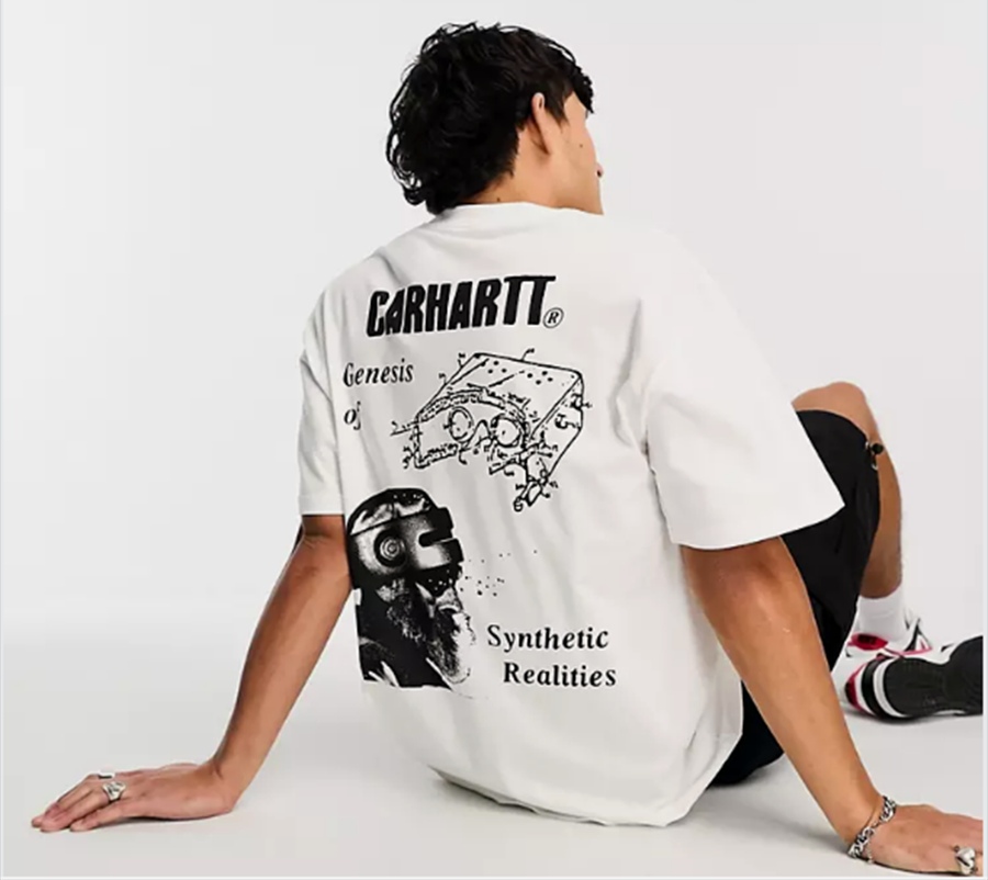 carhartt WIP Synthetic Realities /42/44/46 เสื้อยืดแขนสั้นสกรีนหน้าหลังสวยใหม่