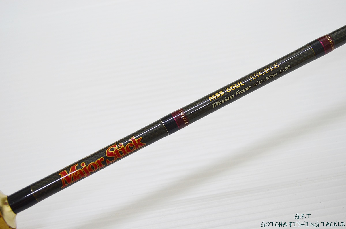 3.Major Stick MSS 60 UL ANGELS

6.0 ft 3-8 lb. 1/32-3/16 oz.
สวยจัดทุกสัดส่วน พร้อมใช้ ก๊อกเนียน 