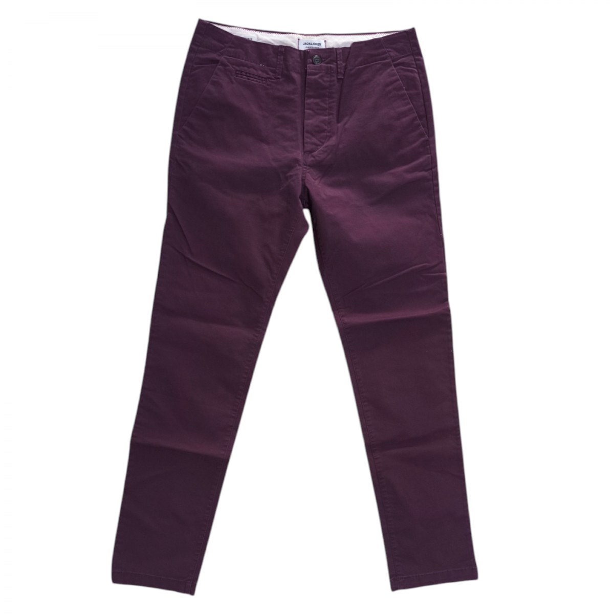 Jack&John slim fit ผ้ายืดหยุ่นสีเลือดหมูทรงสวย