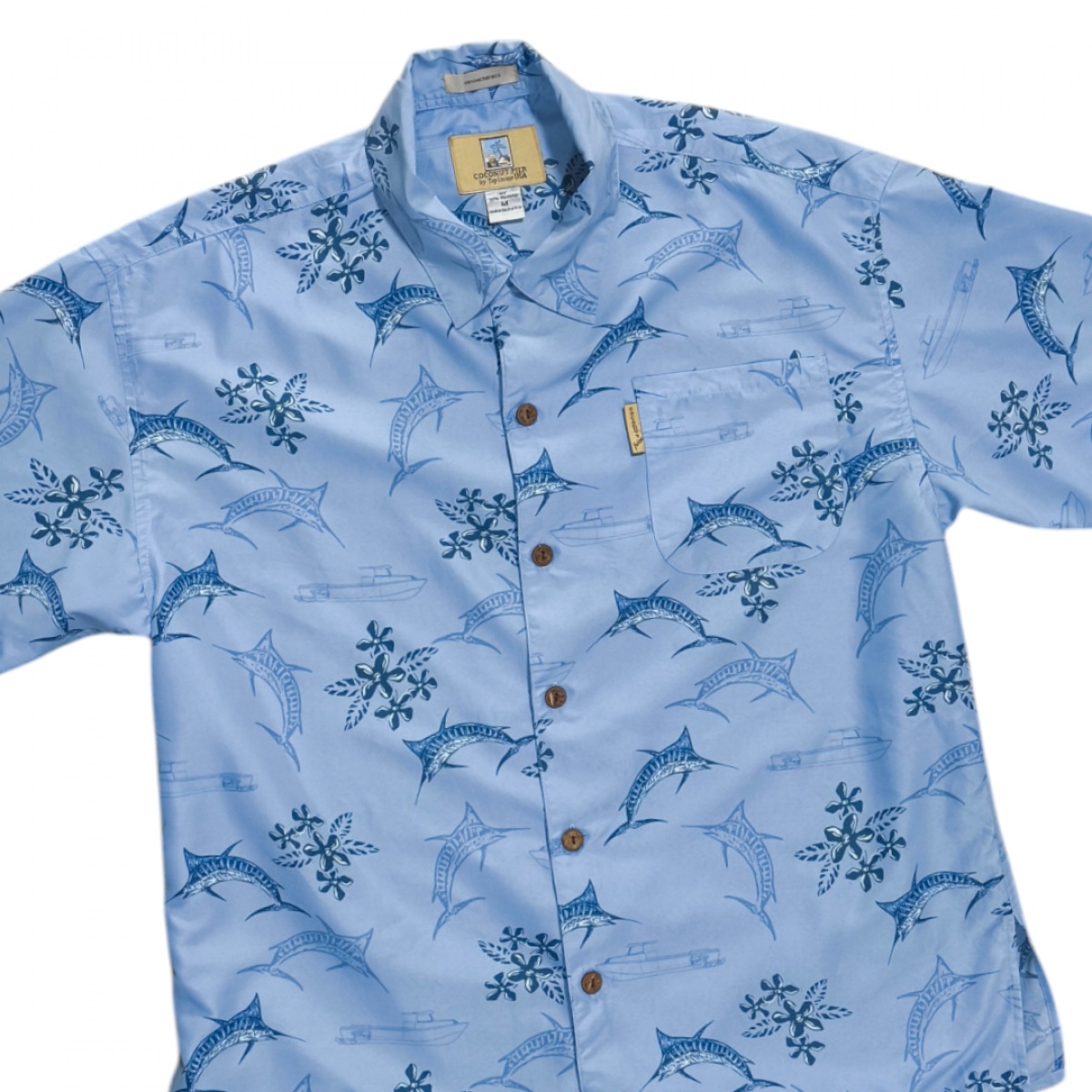 COCONUT PIER by Topimage USA Shirt Fish in South Africa กระดุมไม้กะ สวยๆ