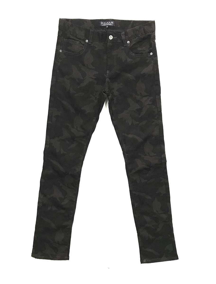 ~ € ~ โล๊ะๆ  กางเกงยีนส์ลายพราง HALHAM ใหม่มาก (31)       200.-  