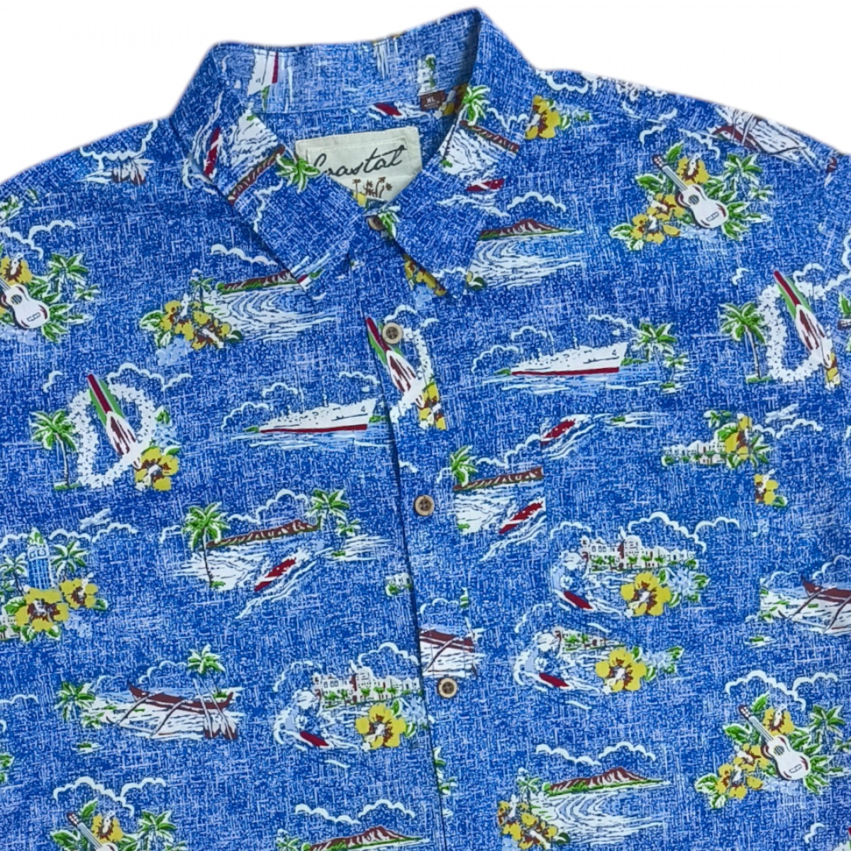 COASTAL Men's CLASSIC SLIM FIT เชิ้ตแขนสั้น 46นิ้ว