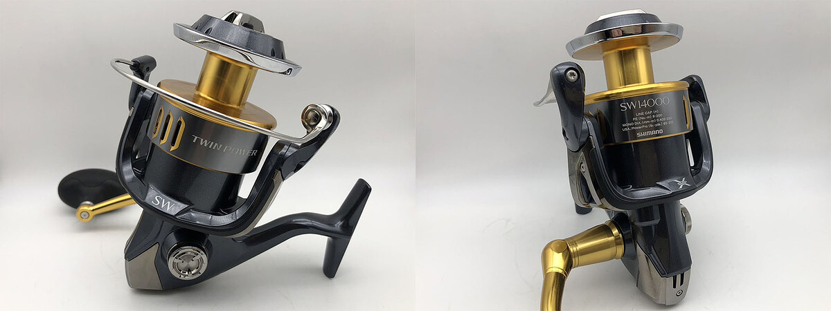 Shimano 15 TWIN POWER SW14000XG รอกสวยริ้วรอยผิวๆ เล็กน้อย สปูนสวยไร้ริ้วรอย รอกสวยหมุนใช้งานปกติทุก