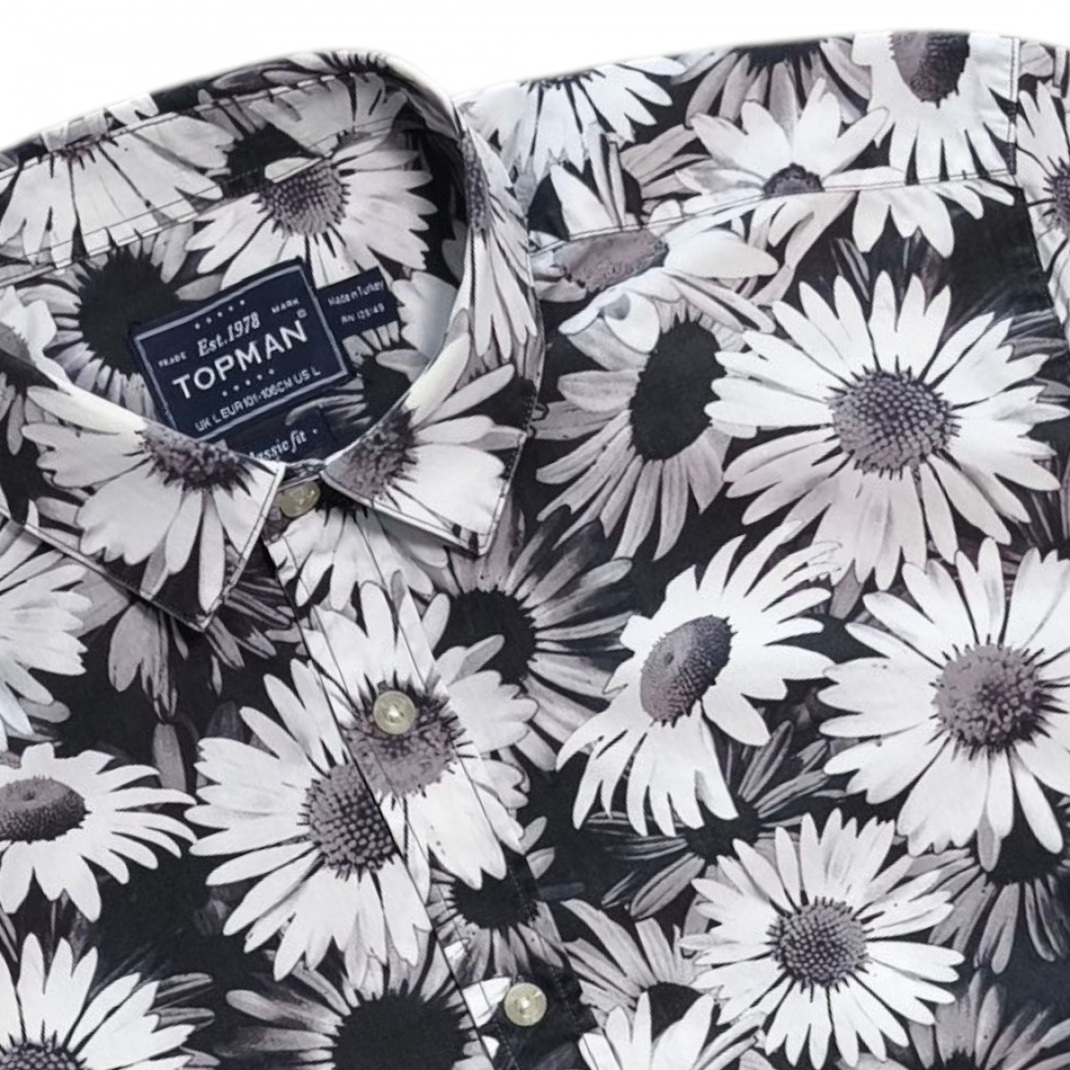 TOP MAN classic FIT อก 44นิ้ว เชิ้ตแขนสั้น
