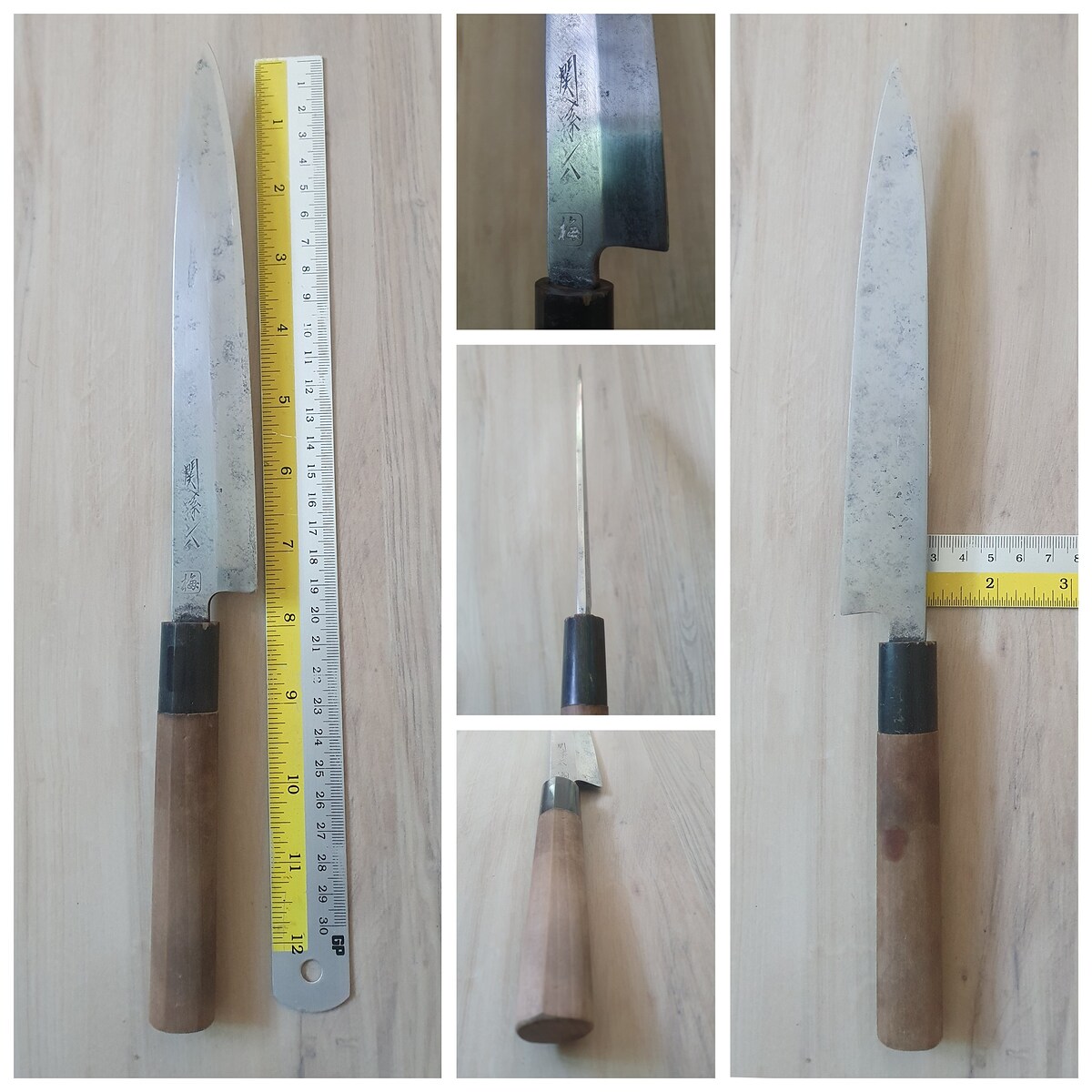 7.Kai Seki Mago Roku คมขวา,คอเขา,สันหนา 3.5mm.คมเดิมที่ได้มาไม่ได้ลับ(คมพอประมาณ) ราคา 270 ขายแล้ว